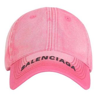 Balenciaga Embroidered Logo Baseball Cap Pink 6171603A2B45660