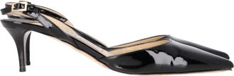 Jimmy Choo London Pre-owned Womens Tilly Slingback Kitten Heel Pumps in Black Patent Leather - Size EU 36