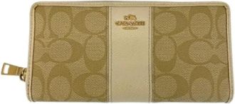Coach Pre-owned Plastic Portemonnee - Dames - Vintage Accessoires - Beige - ONE Size - Vintage