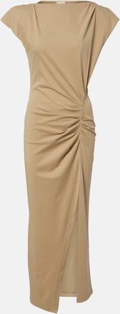 Isabel Marant Nadela gathered cotton jersey midi dress