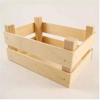 Trade Shop Trade Shop - Cassetta In Legno Portafrutta Porta Oggetti Porta Pane Cestino 20 X 14 Cm