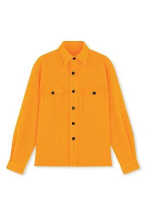 Fortela Kenny Wool Overshirt in Yellow at Nordstrom, Size Small Eu
