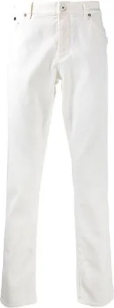 Brunello Cucinelli White Straight-Leg Trousers, Brand Size 58 (US Size 42)