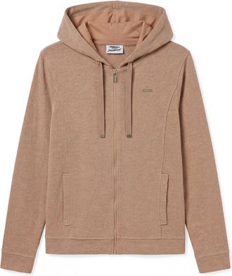 Freddy Felpa donna con cappuccio e full zip effetto tricot