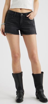 BP. Festival Low Rise Stretch Denim Cutoff Shorts in Washed Black at Nordstrom, Size 25