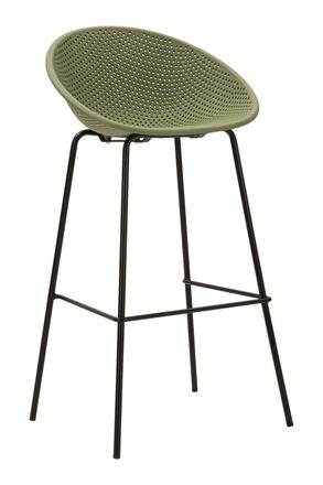 Mauro Ferretti Taburete de bar de exterior pp verde 50x50x99 cm