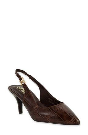 Shushop Nigella Pointed Toe Slingback Pump in Brown Croco at Nordstrom Rack, Size 7.5
