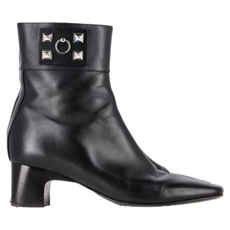 Herm&egrave;s Herm&egrave;s Decouverte 50 Enkellaarsjes in Zwart Leder