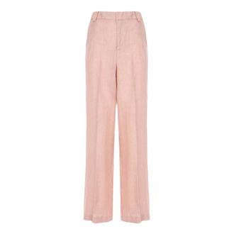 SoAllure Broeken, Dames, Roze, XL, Linnen, Palazzo Broek