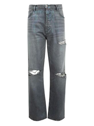 Nahmias Oil Spill jeans - men - Cotton - 32 - Grey