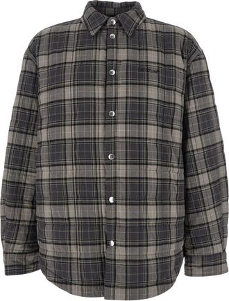 Off-white Dark Grey Check Shirt