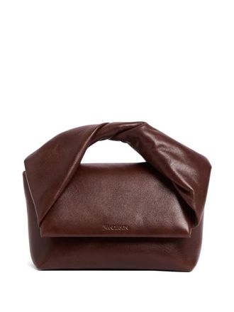 J.W.Anderson twisted-handle leather tote bag - Brown