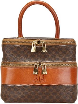 Celine Brown Pvc Leather Vanity Bag (Pre-Owned)