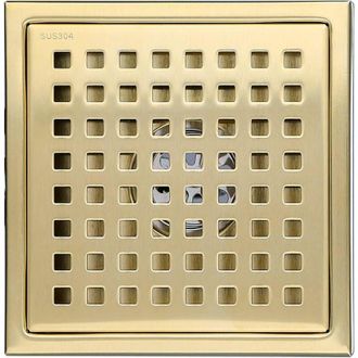 OEM Desag&uuml;e De Ducha Cuadrado De 15x15 Cm En Acero Inoxidable Cepillado - Desag&uuml;e De Ducha Con N&uacute;cleo De Lat&oacute;n Para El Control De Olores - F&aacute;cil Instalaci
