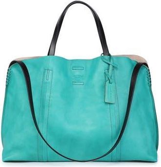 OLD TREND Forest Island Leather Tote Bag in Aqua at Nordstrom Rack