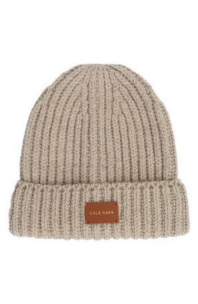 Cole Haan Chunky Cuff Beanie in Light Sesame at Nordstrom Rack