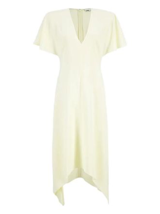Stella McCartney V-neck asymmetric dress - White