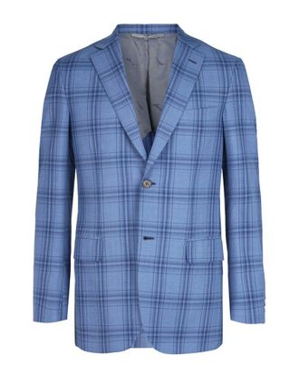 Brioni Wool Plaid Single-Breasted Blazer