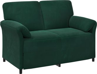 vidaXL Sof&aacute; De 2 Plazas Verde Oscuro 138 X 83 X 95 Cm Terciopelo Vidaxl