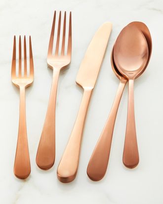 Hampton Forge 20-Piece Mirabella Satin Copper Flatware Set