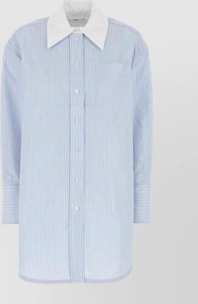 Co oversize embroidered poplin shirt