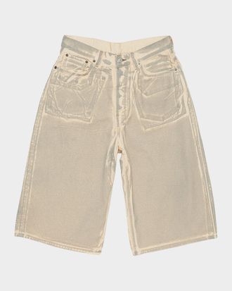 Acne Studios Men & apos;s Printed Cotton Denim Shorts