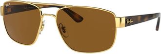 Ray-Ban Rb 3663 Zonnebril - Heren - Zonnebrillen - Geel - 60 MM - Nylon - Accessoires