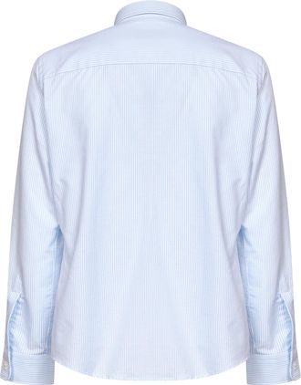 Ami Mens Shirt Ami De Coeur Sky Blue-White Light Blue Cotton