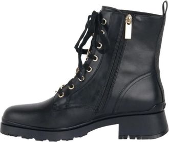 Liu Jo New Nancy 39 Bootie - Dames - Veterlaarzen - Zwart - 39 EU - Leer - Schoenen