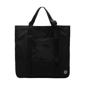 Stone Island Tote Bag - Heren - Shoppers - Zwart - ONE Size - Tassen