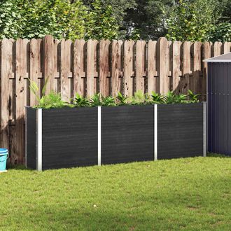 vidaXL Vidaxl - Arriate De Jard&iacute;n Wpc Gris 300x50x91 Cm