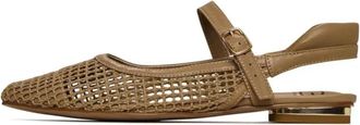 Cesare Gaspari Schoenen, Dames, Beige, 40 EU, Geweven Slingback Flats - Beige