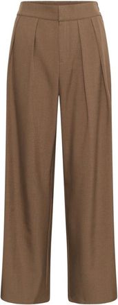 Kaffe Wijde broek - Dames - Broeken - Bruin - Maat: L