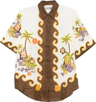 Alemais Overhemden, Dames, Bruin, S, 7413T Shirt