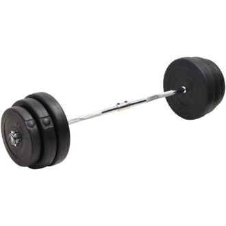 vidaXL vidaXL Bilanciere Curvo con Dischi 90 kg