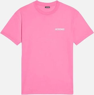 Jacquemus Mens Jacquemus Le Logo T Shirt Pink - Size: 42