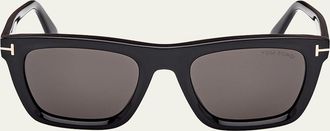 Tom Ford Mens Lelio Acetate Square Sunglasses