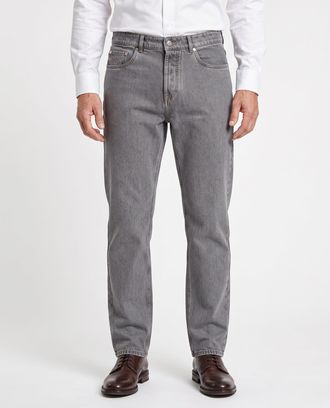 Brunello Cucinelli Straight-Leg Cotton Jeans - Gray