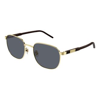 Gucci Stijlvolle zonnebril in zwart - Heren - Accessoires - Geel - Maat: 54 MM