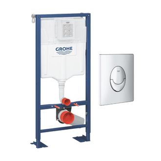 GROHE Estructura Soporte Para Inodoro Solido Con Pulsador Cromado - Grohe