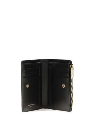 Saint Laurent Womens Bifold Wallet Niki Vintage Calfskin Black Calf Leather & Purses