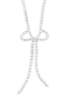 BaubleBar Gigi Bow Necklace in Pearl at Nordstrom Rack