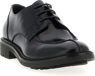 Saint Laurent Mens Black Calfskin Oxfords And Derbies Shoe