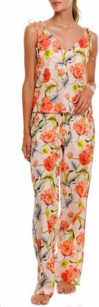 The Lazy Poet Amelie Floral Cotton Pajamas in Light Beige at Nordstrom, Size X-Small
