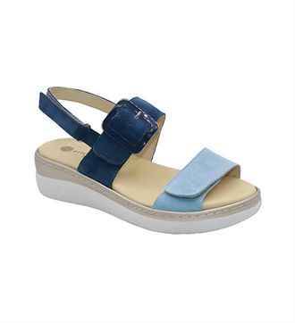 Eric Michael Womens River Sandal In Blue Combo
