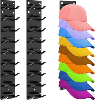 OEM Juego De 2 Percheros De Varios Niveles, Con Capacidad Para Hasta 18 Sombreros Y Dos Opciones De Montaje: En Pared, Para Puertas, Paredes Y Armarios