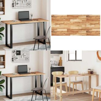 vidaXL Piano Tavolo Rettangolare 140x60x2cm Legno Massello di Acacia - Tavolo in acacia - Tavolo da pranzo