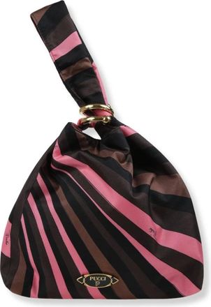Pucci Bedrukte handtas - Dames - Tassen - Veelkleurig - Maat: ONE Size Zijde
