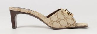 Gucci Sandali mules in tessuto jacquard con monogramma GG e tacco medio