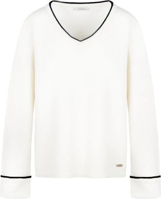 H&eacute;st Fam V-neck Sweater - Dames - V-hals truien - Wit - XS - Wol - Truien & Vesten